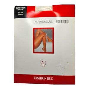 Fashion Bug Off White Hose Size 1X-2X New in Package